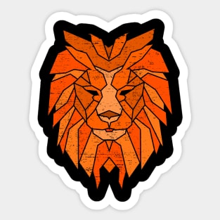 Polygonal Lion Face Sticker